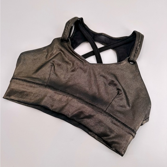 Born Primative Milk and Muscles Nursing Sports Bra Gold Large - Picture 2 of 7